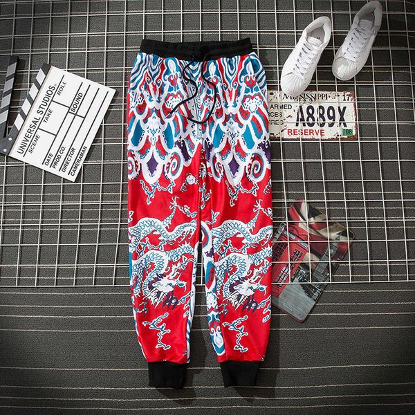 chinese style printed pants men autumn fashion elastic waistband ethnic trousers loose streetwear pants men pantalon homme, Black
chinese style printed pants men autumn fashion elastic waistband ethnic trousers loose streetwear pants men pantalon homme, Black