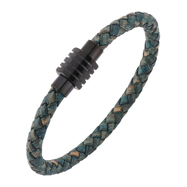 vintage green genuine braided leather bracelet women men black stainless steel magnetic charms bracelet gift pd256gr, Golden;silver
vintage green genuine braided leather bracelet women men black stainless steel magnetic charms bracelet gift pd256gr, Golden;silver