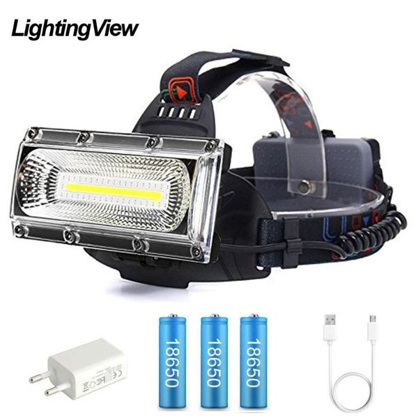lightingview brightest outdoor cob led headlamp 3 lighting modes and red/blue strobe 18650 battery waterproof hunting fishing
lightingview brightest outdoor cob led headlamp 3 lighting modes and red/blue strobe 18650 battery waterproof hunting fishing