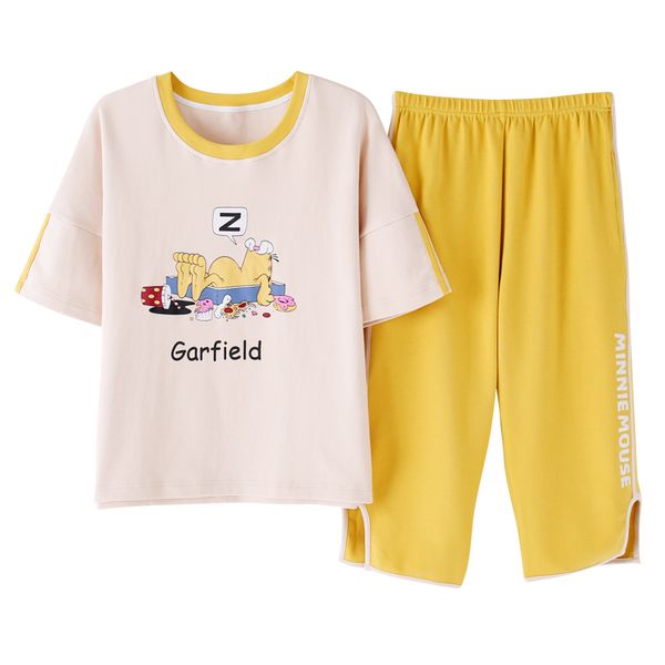 new arrival summer pajama suit for young girls women cartoon lovely home clothes animal t-shirts cropped trousers pajamas sets, Blue;gray
new arrival summer pajama suit for young girls women cartoon lovely home clothes animal t-shirts cropped trousers pajamas sets, Blue;gray
