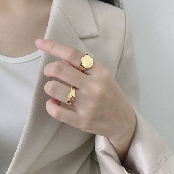 silvology 925 sterling silver glossy concave sureface rings round advanced model rings for women new office jewelry, Golden;silver
silvology 925 sterling silver glossy concave sureface rings round advanced model rings for women new office jewelry, Golden;silver