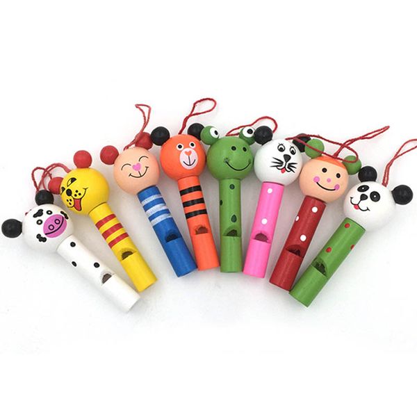 8 шт. маленькое животное деревянный свисток детские игрушки день рождения дети партия маленький подарок деревянный экологический свисток