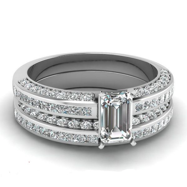 luxury crystal female wedding ring set silver color bridal ring jewelry promise love engagement rings for women, Slivery;golden
luxury crystal female wedding ring set silver color bridal ring jewelry promise love engagement rings for women, Slivery;golden