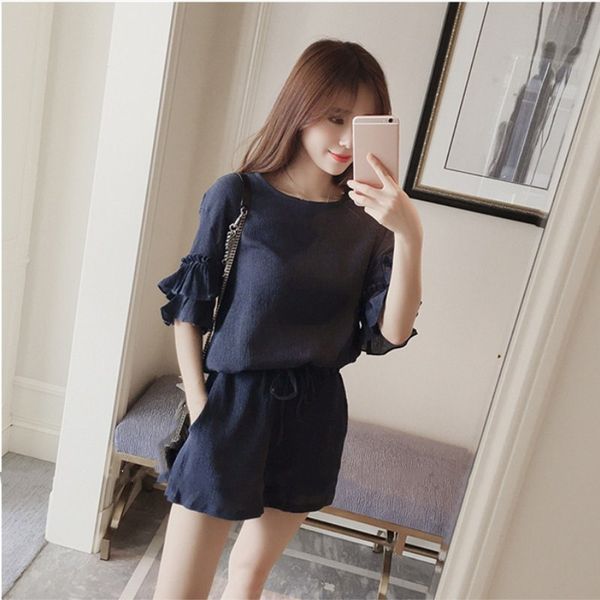 3xl 2019 summer women short sleeve two piece set casual plus size black navy shorts female sets, White
3xl 2019 summer women short sleeve two piece set casual plus size black navy shorts female sets, White