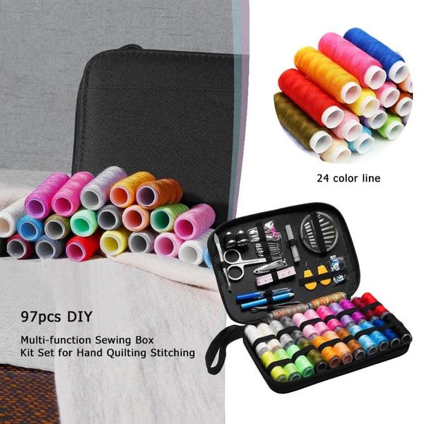 sewing kits diy multi-function sewing box set for hand quilting stitching embroidery thread accessories 70/90/97/98pcs, Black
sewing kits diy multi-function sewing box set for hand quilting stitching embroidery thread accessories 70/90/97/98pcs, Black