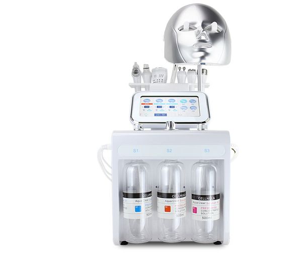 7 in 1 korean skin carel skin tightening skin clean oxygen machine for beauty salon hydrogen and oxygen bubbles, Black;white