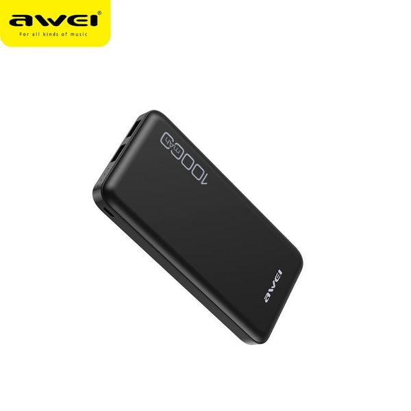 awei p28k 10000mah thin portable power bank dual usb led display fast charging external battery charger for all kinds of phones 
awei p28k 10000mah thin portable power bank dual usb led display fast charging external battery charger for all kinds of phones