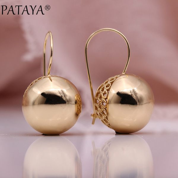 pataya new big spherical earrings 585 rose gold hollow long dangle earrings women unique hyperbole trendy fine fashion jewelry, Golden
pataya new big spherical earrings 585 rose gold hollow long dangle earrings women unique hyperbole trendy fine fashion jewelry, Golden