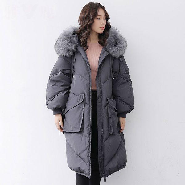 natural raccoon fur collar hooded down coat outerwear women big pockets loose fit down jacket 2019 autumn winter, Black
natural raccoon fur collar hooded down coat outerwear women big pockets loose fit down jacket 2019 autumn winter, Black