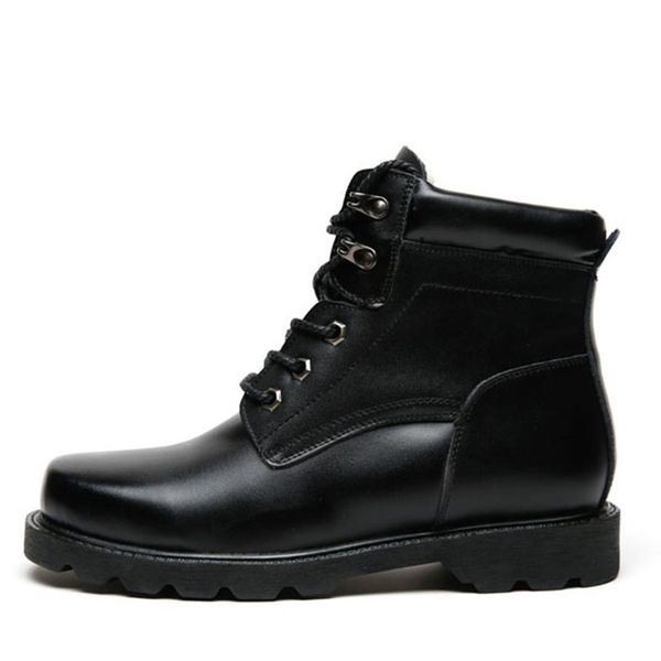 men winter warm plush lace up short boots punk high motorcycle boots punk male western boots, Black
men winter warm plush lace up short boots punk high motorcycle boots punk male western boots, Black