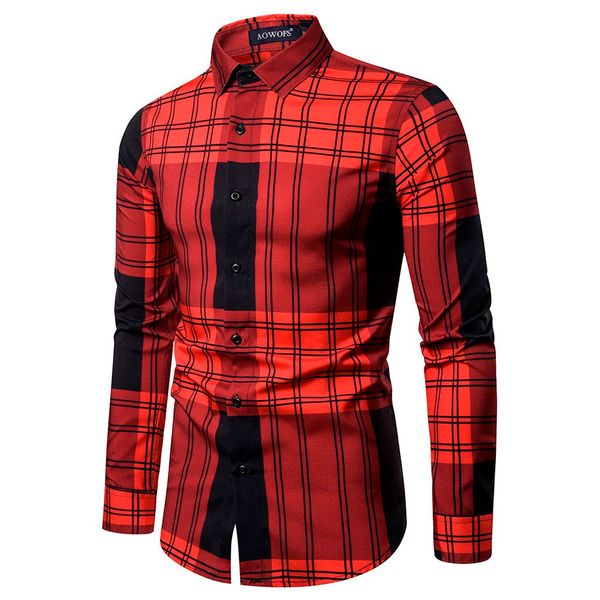 red grid men shirt ethnic style vintage printed shirts slim long sleeves cotton polyester shirt streetwear cotton blouse, White;black
red grid men shirt ethnic style vintage printed shirts slim long sleeves cotton polyester shirt streetwear cotton blouse, White;black