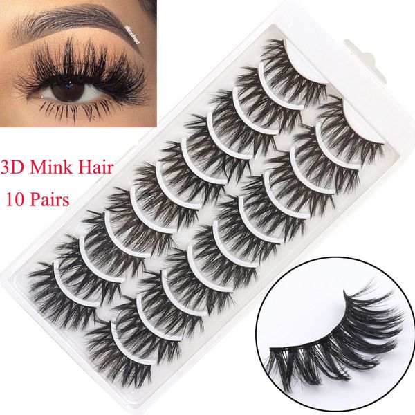 10pairs 3d mink hair false eyelashes natural long wispy crisscross handmade full strips eye lashes extension eye makeup tools
10pairs 3d mink hair false eyelashes natural long wispy crisscross handmade full strips eye lashes extension eye makeup tools