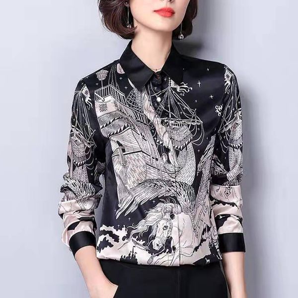 women's printed shirt long sleeves luxury designer satin chiffon shirts black fashion women clothes -xxl 2020, White
women's printed shirt long sleeves luxury designer satin chiffon shirts black fashion women clothes -xxl 2020, White