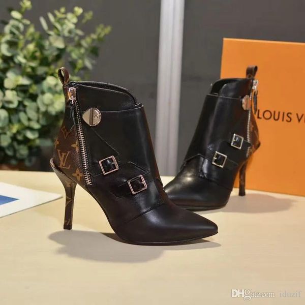 luxury womens boots fashion short boots leather stitching elastic cloth winter boot designer brand womens luxury shoes high qualit, Black 
luxury womens boots fashion short boots leather stitching elastic cloth winter boot designer brand womens luxury shoes high qualit, Black