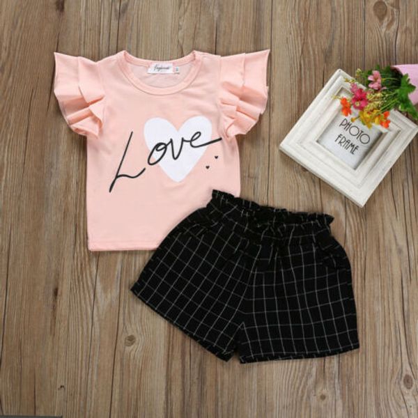 2019 summer toddler baby girl casual flying sleeve cute black shorts suit sunsuit new, White
2019 summer toddler baby girl casual flying sleeve cute black shorts suit sunsuit new, White