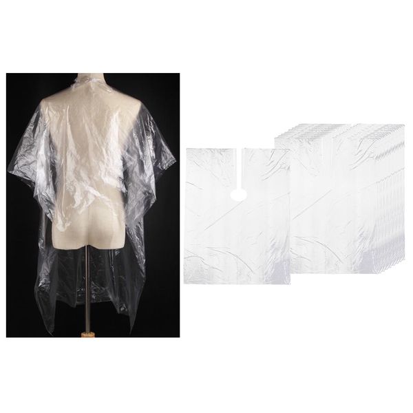 50x disposable hairdressing capes hair salon shawl plastic hair trimming tools for salon or home, 92x130cm
50x disposable hairdressing capes hair salon shawl plastic hair trimming tools for salon or home, 92x130cm