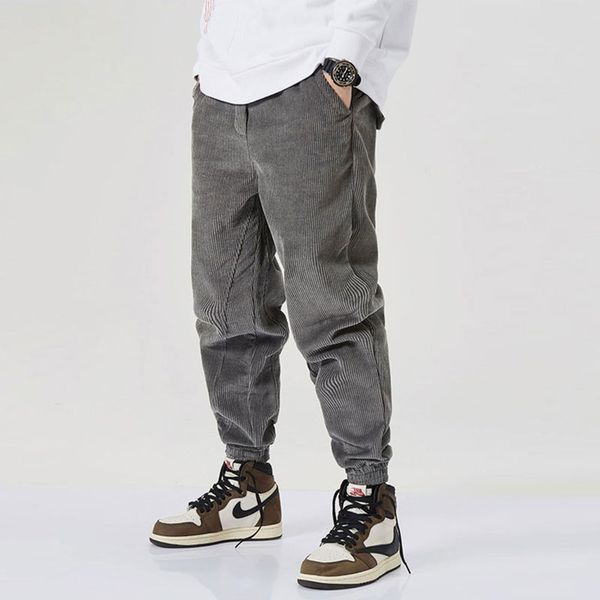 japanese vintage fashion men jeans loose fit autumn casual corduroy harem pants elastic waist slack bottom hip hop joggers pants, Blue
japanese vintage fashion men jeans loose fit autumn casual corduroy harem pants elastic waist slack bottom hip hop joggers pants, Blue
