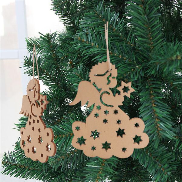 

10pcs angels christmas tree ornaments country style xmas home decorations, rustic keepsake figurine gift tags for home decor