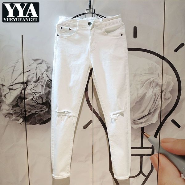 men's jeans fashion men white slim fit pencil pants hole ripped denim long trousers casual streetwear harajuku cowboy man, Blue
men's jeans fashion men white slim fit pencil pants hole ripped denim long trousers casual streetwear harajuku cowboy man, Blue