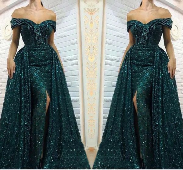 sparkling sequined mermaid dresses evening dresses with overskirts long side split off shoulder prom dresses pageant dress party gowns, Black;red
sparkling sequined mermaid dresses evening dresses with overskirts long side split off shoulder prom dresses pageant dress party gowns, Black;red