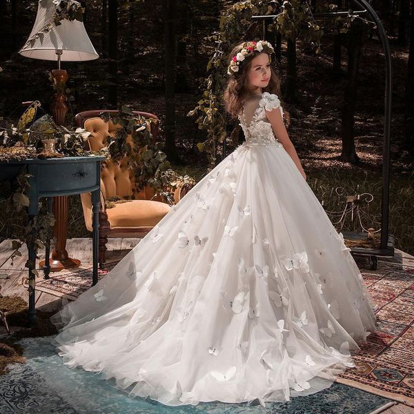 formal occasion butterfly kids tutu flower girl dresses first communion party prom princess gown bridesmaid wedding with train, White;blue
formal occasion butterfly kids tutu flower girl dresses first communion party prom princess gown bridesmaid wedding with train, White;blue