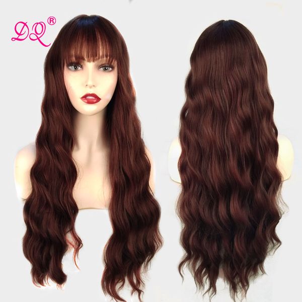 dq long wave wigs with bangs nature kinky synthetic wig heat resistant fiber for black women cosplay mix blond gray pink brown
dq long wave wigs with bangs nature kinky synthetic wig heat resistant fiber for black women cosplay mix blond gray pink brown