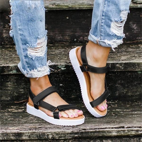 Women Flat Sandals 2020 Summer New Solid Color Casual Ladies Shoes Comfortable Round Toe Sole Beach Female Sandal
Women Flat Sandals 2020 Summer New Solid Color Casual Ladies Shoes Comfortable Round Toe Sole Beach Female Sandal