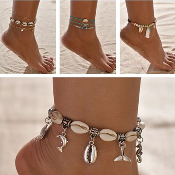 13 styles bohemia natural shell tassel baed anklet for women party beach prom wedding jewelry friends gift accessories, Black
13 styles bohemia natural shell tassel baed anklet for women party beach prom wedding jewelry friends gift accessories, Black