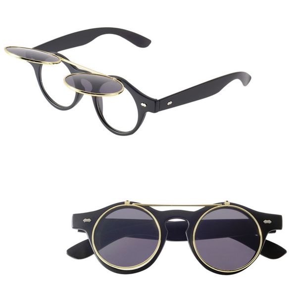 classic steampunk goth glasses goggles round flip up sunglasses retro vintage fashion accessories trend round eyeglass, White;black
classic steampunk goth glasses goggles round flip up sunglasses retro vintage fashion accessories trend round eyeglass, White;black