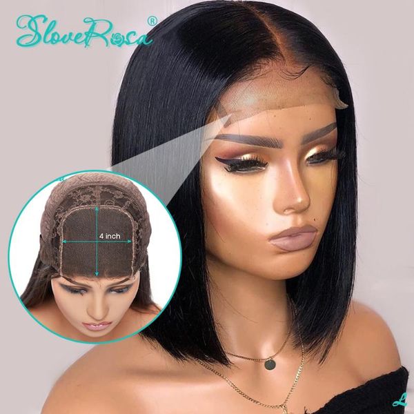 4x4 lace closure wig human hair pre plucked bleached knots short bob brazilian remy wigs 150% density for women black sloverosa, Black;brown
4x4 lace closure wig human hair pre plucked bleached knots short bob brazilian remy wigs 150% density for women black sloverosa, Black;brown