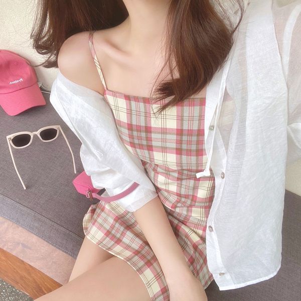 make a bm girl today, ~ french suspender skirt small short slim plaid women's summer dress, Black
make a bm girl today, ~ french suspender skirt small short slim plaid women's summer dress, Black