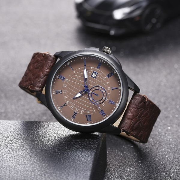 men's single calendar casual belt watch business watch men quartz business wristwatch reloj hombre, Slivery;brown
men's single calendar casual belt watch business watch men quartz business wristwatch reloj hombre, Slivery;brown