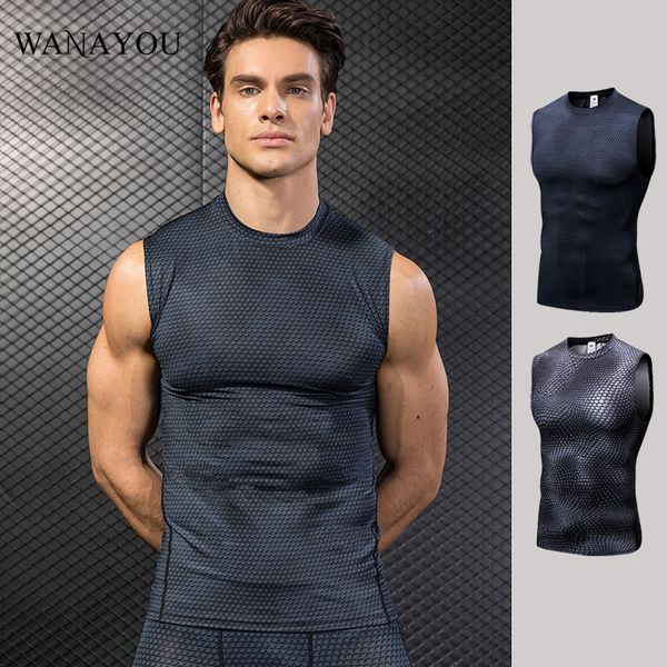 wanayou high elastic quick-drying men's running vest,3d printing training gym vest,breathable tight workout sports t-shirts, Black;blue
wanayou high elastic quick-drying men's running vest,3d printing training gym vest,breathable tight workout sports t-shirts, Black;blue