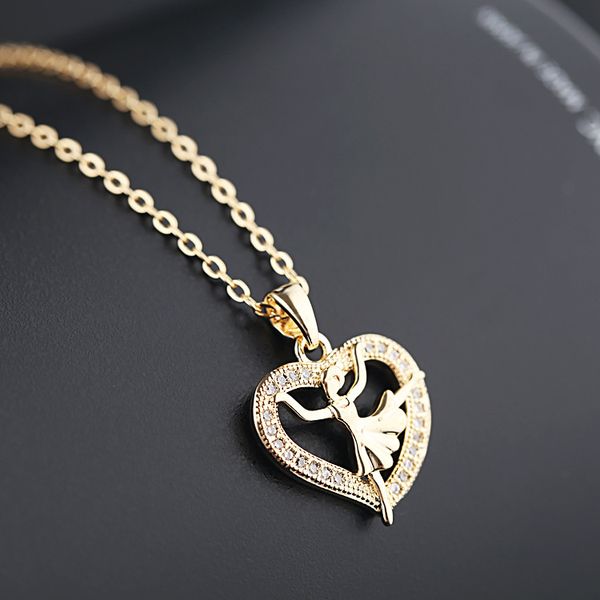 romantic women heart dancer pendant necklaces for female gold white plated cubic zirconia necklace dropshipping sp261, Silver
romantic women heart dancer pendant necklaces for female gold white plated cubic zirconia necklace dropshipping sp261, Silver