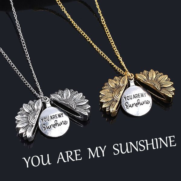 2019 new women fashion boho sunflower double-layer metal pendant necklace for women round necklace party wedding jewelry, Silver
2019 new women fashion boho sunflower double-layer metal pendant necklace for women round necklace party wedding jewelry, Silver