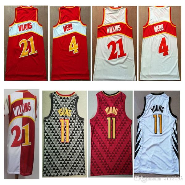 ncaa 2019 men #4 spud webb jersey #21 dominique wilkins 11# trae youngred white color throwback basketball jersey вышивка, Black
ncaa 2019 men #4 spud webb jersey #21 dominique wilkins 11# trae youngred white color throwback basketball jersey вышивка, Black