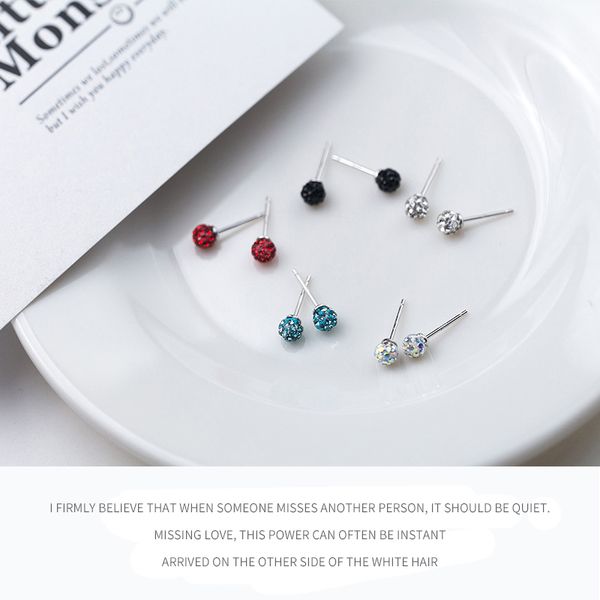 colusiwei мода 5 цвета красочные сверкающие кубического циркония шарик серьги женщины 925 чистое серебро ювелирные изделия день рождения под, Golden;silver 
colusiwei мода 5 цвета красочные сверкающие кубического циркония шарик серьги женщины 925 чистое серебро ювелирные изделия день рождения под, Golden;silver