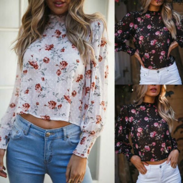 women's t-shirt tulle mesh long-sleeved short round neck high collar shirt ladies flower stretch, White
women's t-shirt tulle mesh long-sleeved short round neck high collar shirt ladies flower stretch, White