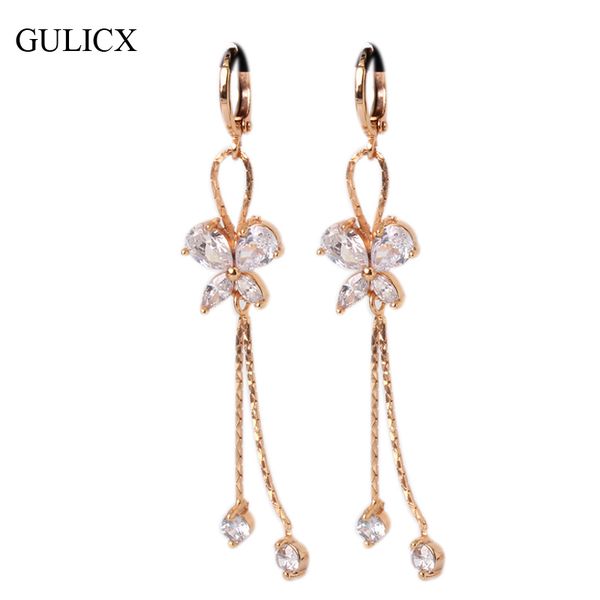 gulicx fashion long tassel earing for women gold-color earring crystal cubic zircon dangle earrings wedding jewelry e122, Golden
gulicx fashion long tassel earing for women gold-color earring crystal cubic zircon dangle earrings wedding jewelry e122, Golden