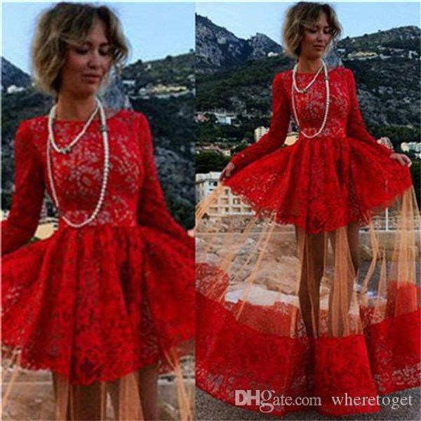 red long evening dresses lace appliques long sleeves jewel neck sweep train formal dress wear evening gowns vestidos de festa, Black;red
red long evening dresses lace appliques long sleeves jewel neck sweep train formal dress wear evening gowns vestidos de festa, Black;red