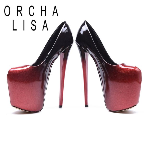 orcha lisa ladies pumps round toe 19cm thin heels patent leather slip on high platforms mixed wine color size 34 -50 c1900, Black
orcha lisa ladies pumps round toe 19cm thin heels patent leather slip on high platforms mixed wine color size 34 -50 c1900, Black