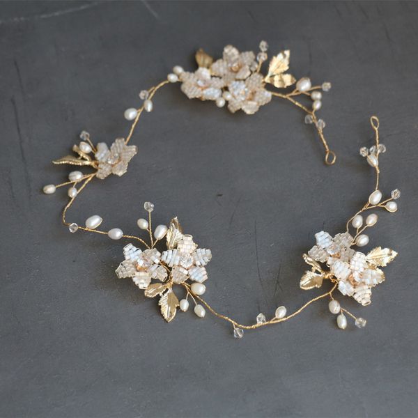 jonnafe handmade freshwater pearls wedding hair jewelry vine flower bridal tiara headband leaf women headpiece accessories, Golden;white
jonnafe handmade freshwater pearls wedding hair jewelry vine flower bridal tiara headband leaf women headpiece accessories, Golden;white