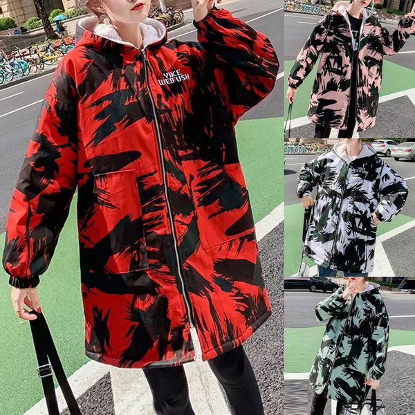printed women's parkas with hoodie cotton padded coats women outerwear thick women streetwear chic design comfortable coats, Black
printed women's parkas with hoodie cotton padded coats women outerwear thick women streetwear chic design comfortable coats, Black