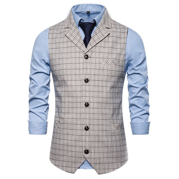 men's brand new creative business casual men's style single breasted plaid business vest groomsman waistcoat men vest dress, Black;white
men's brand new creative business casual men's style single breasted plaid business vest groomsman waistcoat men vest dress, Black;white