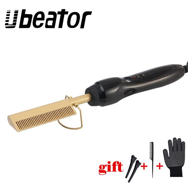 2020 gold hair comb fast smoothing electric hair straightener brush ceramic heating temperature, Black
2020 gold hair comb fast smoothing electric hair straightener brush ceramic heating temperature, Black