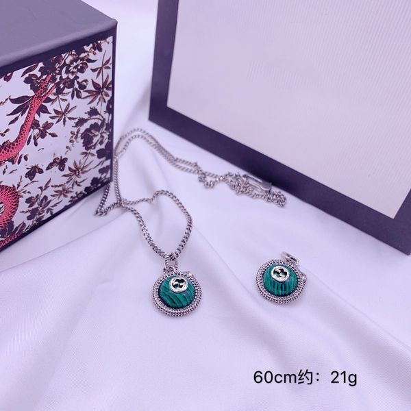 new sterling silver necklace fashion chain necklace serpentine malachite pendant necklace simple and elegant fashion wild
new sterling silver necklace fashion chain necklace serpentine malachite pendant necklace simple and elegant fashion wild