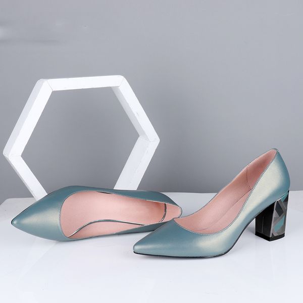 elegant lady pumps sheepskin comfortable strange square heel pointed toe office shoes fashion pumps, Black
elegant lady pumps sheepskin comfortable strange square heel pointed toe office shoes fashion pumps, Black
