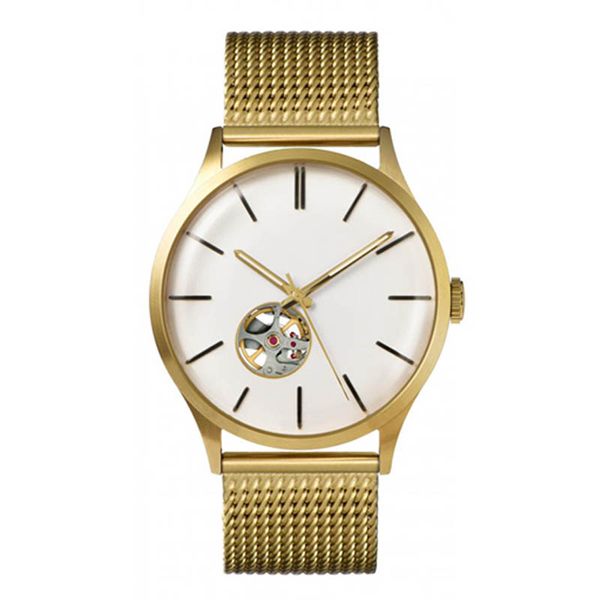 luxury double domed mineral glass curved style dial skeleton design automatic mechanical watch, Slivery;brown
luxury double domed mineral glass curved style dial skeleton design automatic mechanical watch, Slivery;brown