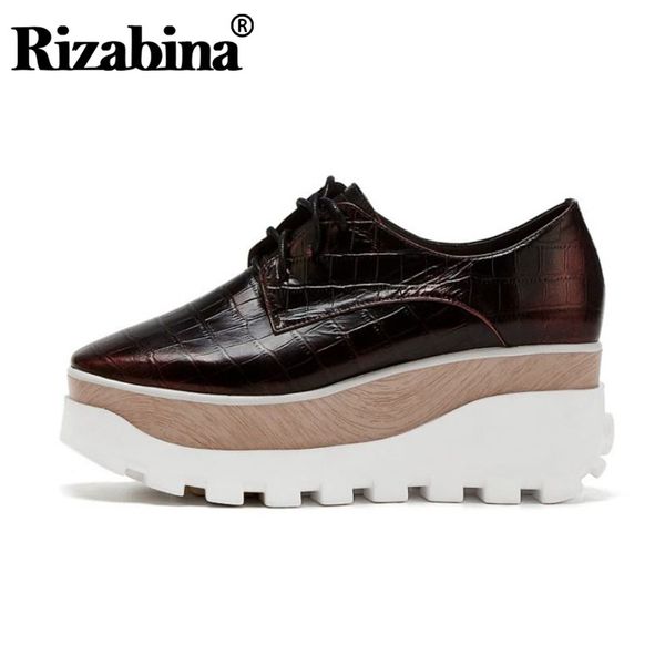 rizabina women fashion flat shoes high platform lace up genuine leather shoes women solid color square toe footwear size 34-39, Black
rizabina women fashion flat shoes high platform lace up genuine leather shoes women solid color square toe footwear size 34-39, Black