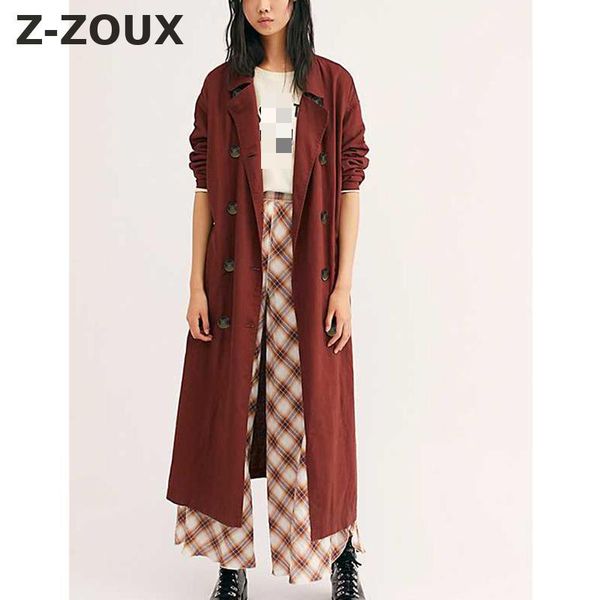 women's trench coats z-zoux women coat long sleeve double breasted windbreaker solid temperament thin loose overcoat, Tan;black
women's trench coats z-zoux women coat long sleeve double breasted windbreaker solid temperament thin loose overcoat, Tan;black